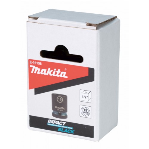 Makita E-16156 Steckschlüssel 1/2", Vierkant, IMPACT BLACK, 19 mm